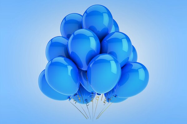 Niebieski nastrój. niebieskie balony