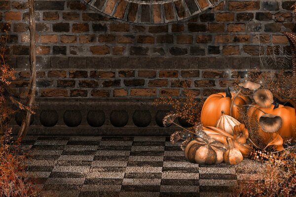 Couverture pour Halloween avec citrouille