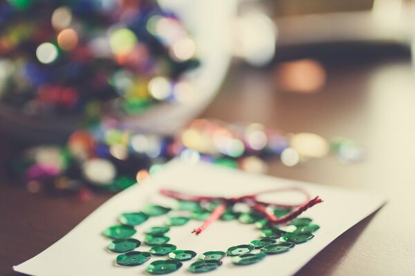 Neujahrskarte mit eigenen Händen