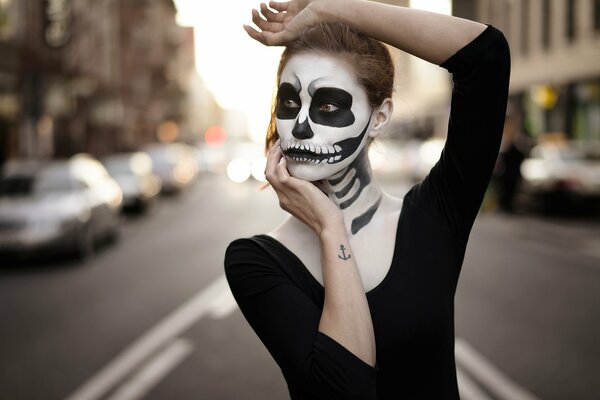 Chicas maquillaje para Halloween