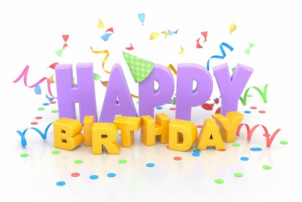Lettera di buon compleanno colorata