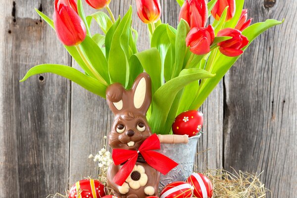 Festa di Pasqua con i tulipani