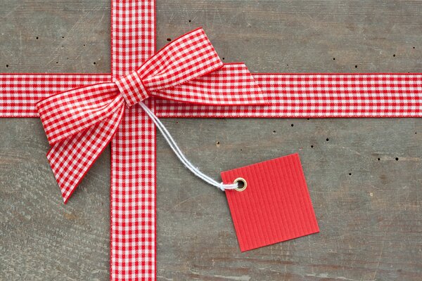 Festive red bow