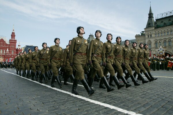 Siegesparade auf dem roten Platz