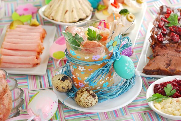 Easter holiday and Easter dishes