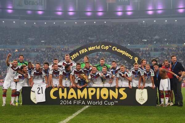 La gioia di vincere la squadra nazionale di calcio tedesca