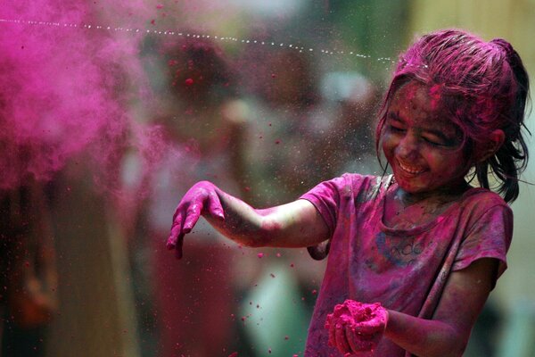 Festival de colores de colores y diversión