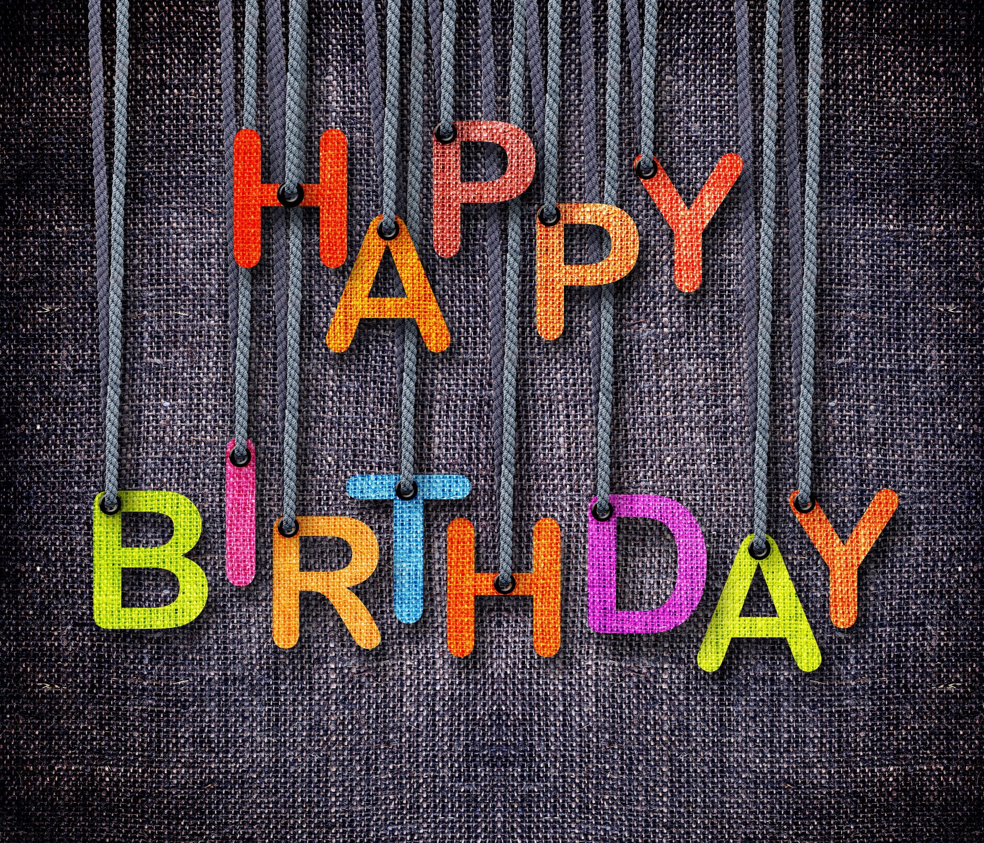 happy birthday jeans background letters colorful