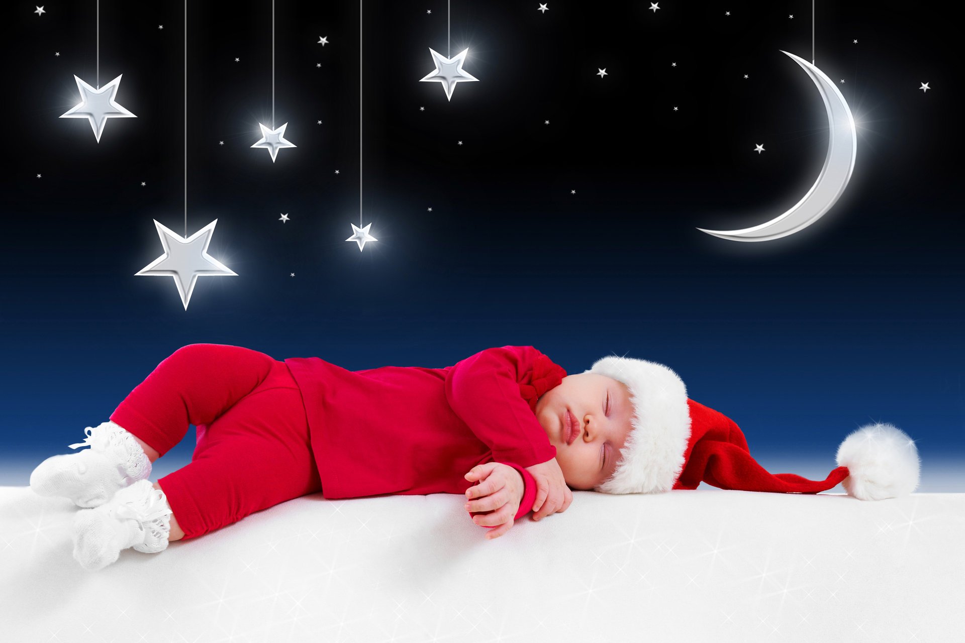 nouvel an joyeux noël drôle de bébé endormi bébé petit père noël vêtements costume nuit de conte de fées lune étoiles joyeux noël drôle de bébé endormi enfant en bas âge enfants petit père noël costumes nuit de conte de fées z