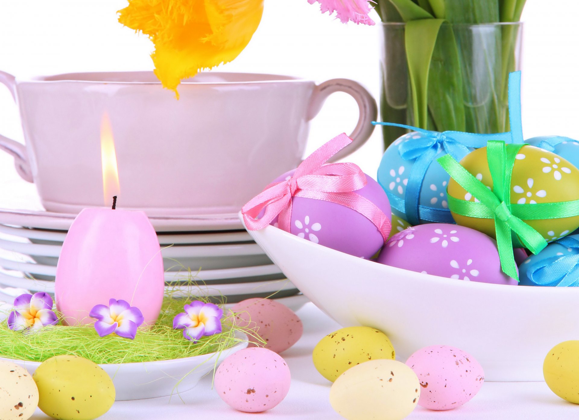 easter spring eggs candle