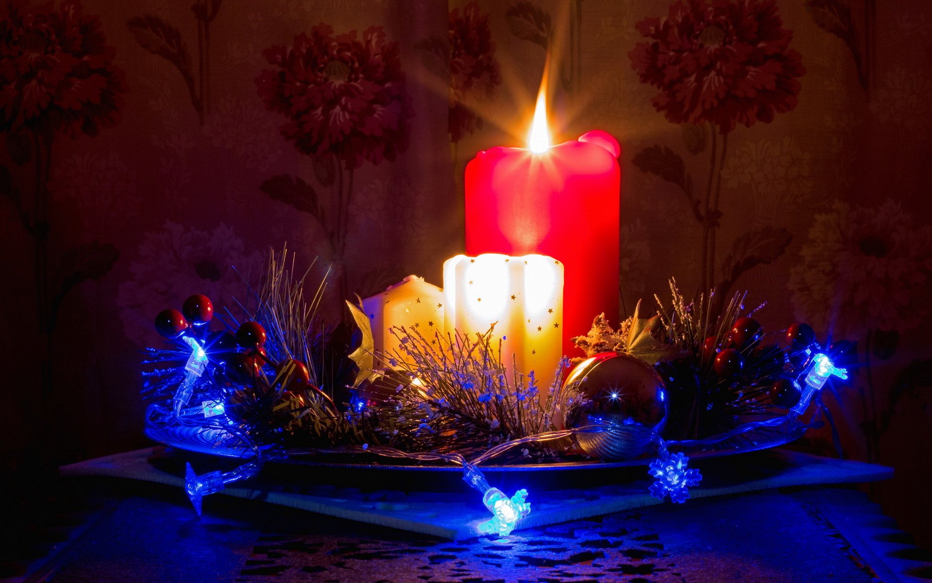 advent candles decorations long exposure