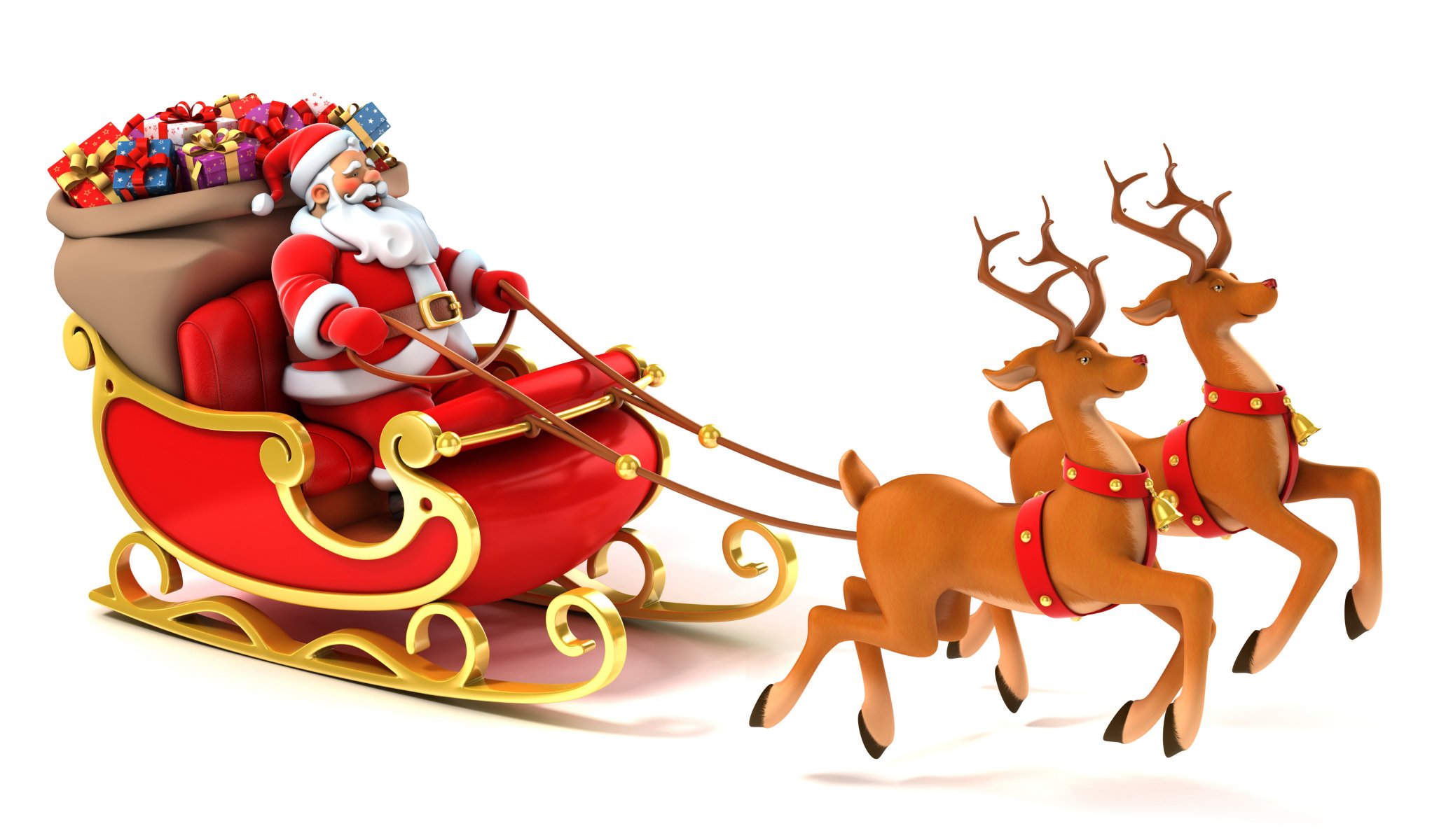 año nuevo feliz navidad trineo renos arte vectorial santa claus viene regalos 3d feliz navidad trineo de santa arte vectorial santa claus viene