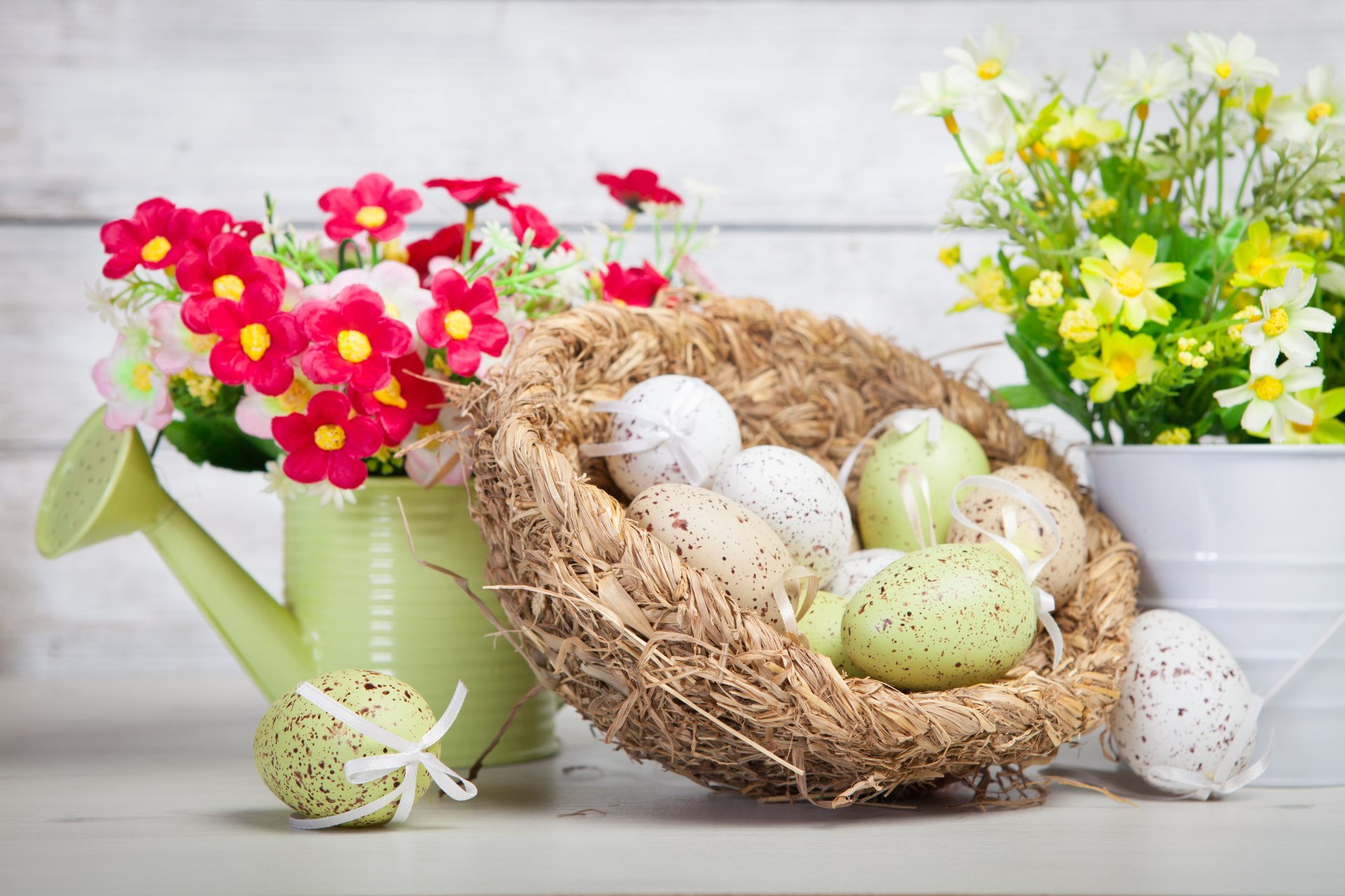 flores huevos vacaciones pascua