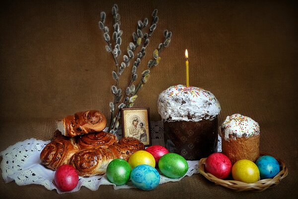 Easter still life for the holiday