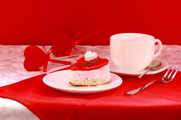 Pastel de composición para el día de San Valentín