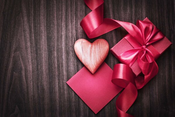 Pink gift box for Valentine s Day
