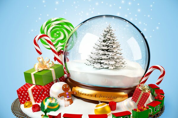Palla magica per Natale e regali per bambini