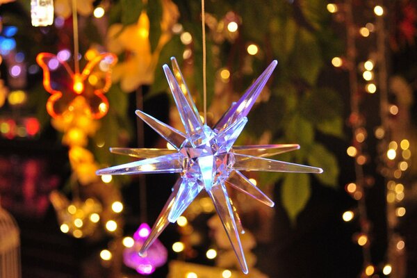 Christmas decoration on the background of Bokeh