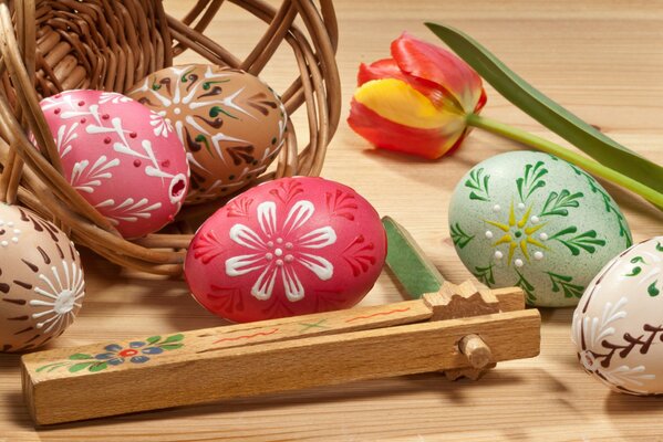 Osterfärbchen mit Tulpe