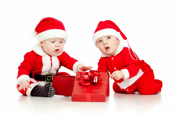 Christmas New Year children in costume