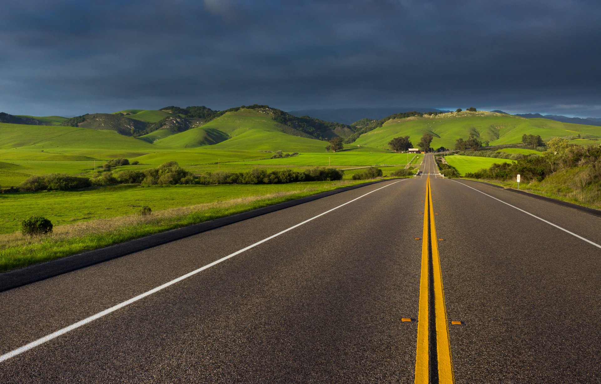 états-unis état californie printemps avril route ciel nuages