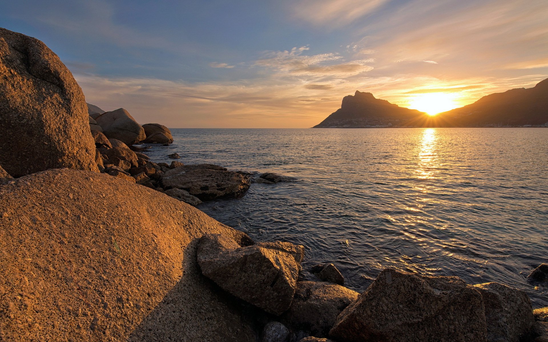 sonnenuntergang meer landschaft