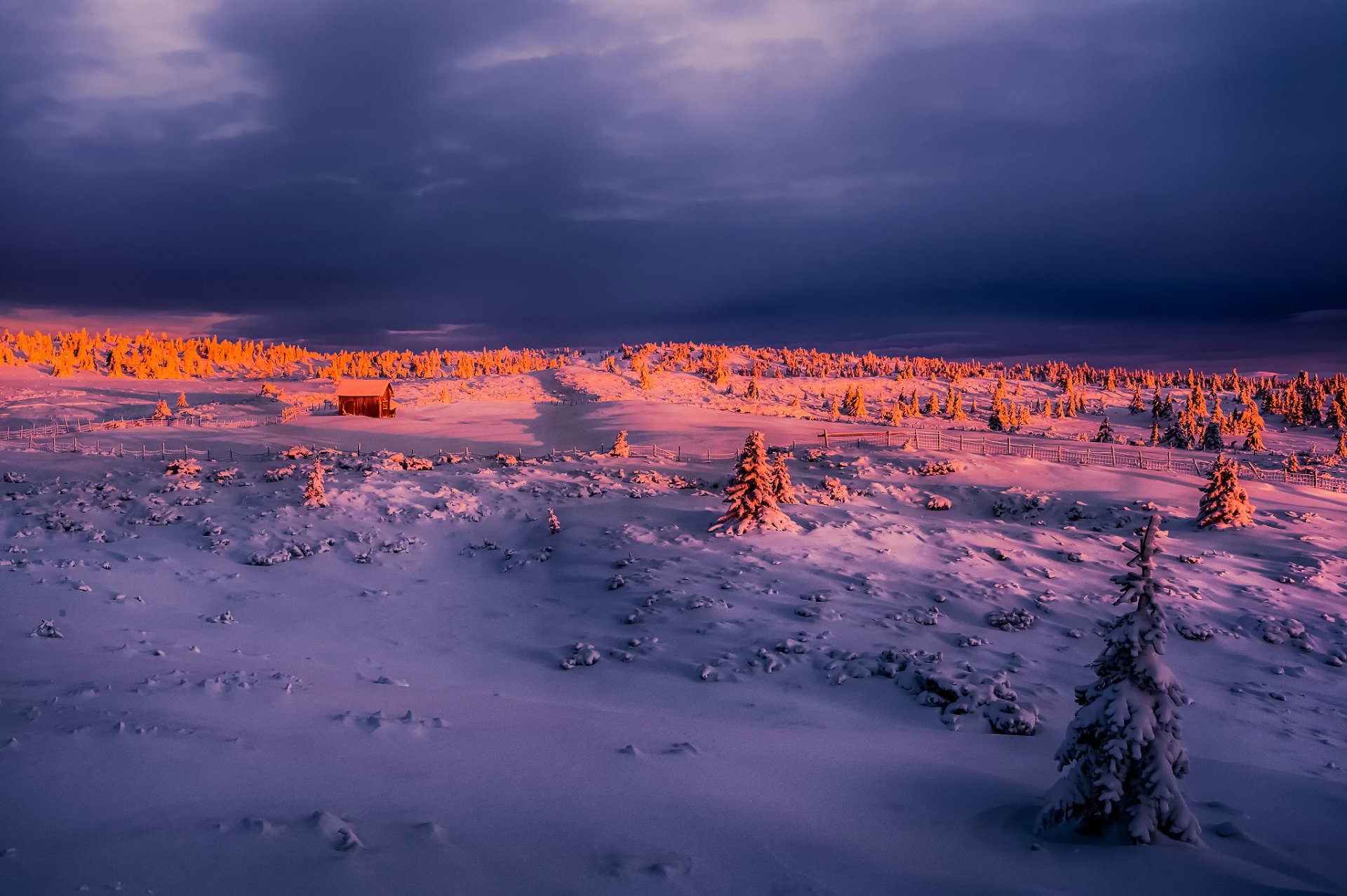 inverno mattina luce neve casa