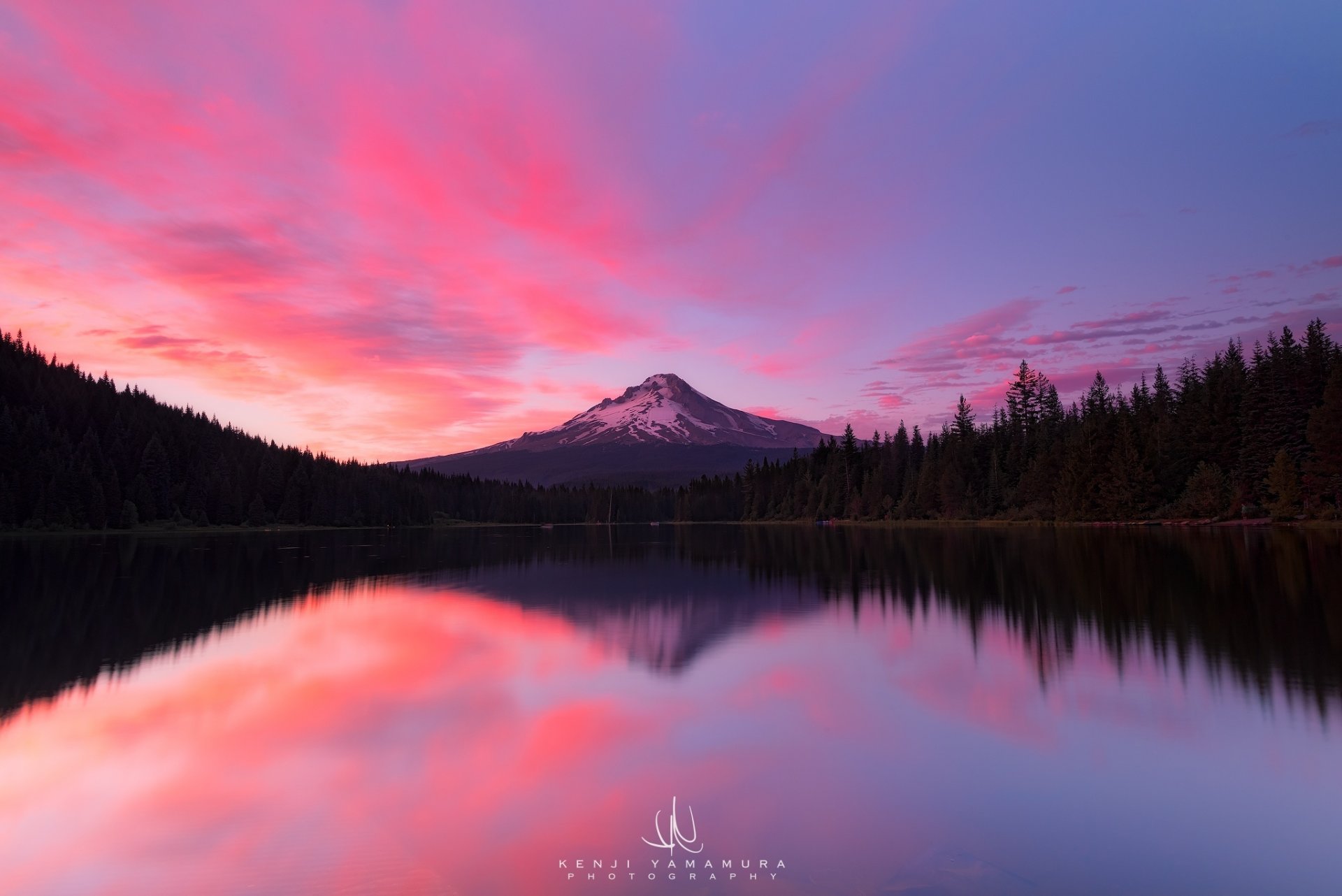 kenji yamamura fotograf mount hood oregon zachód słońca chmury