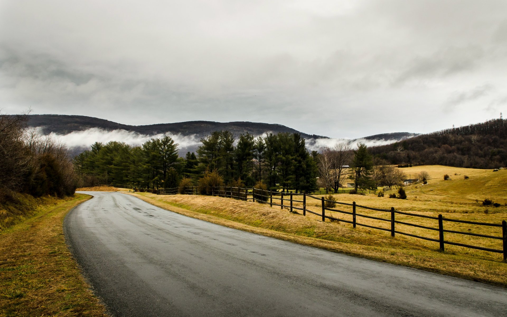 route clôture paysage