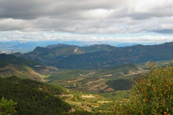 Cloudy sky in the valley