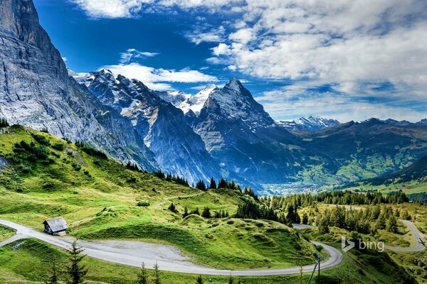 Beautiful image of a road in the mountains