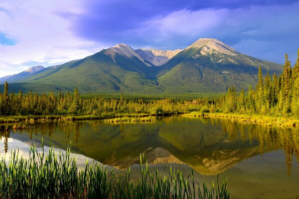 Kanadische Rocky Mountains und der Vermilion Lake