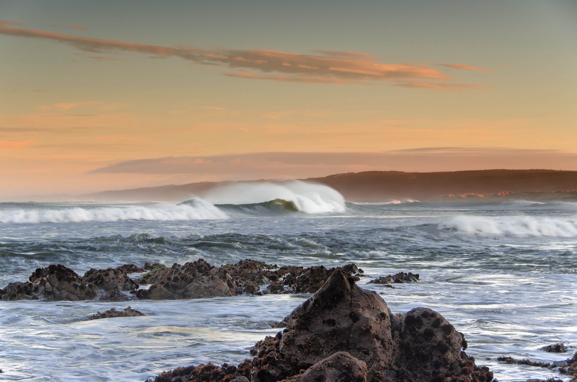 porto di waikato waikato nz spiaggia tramonto oceano