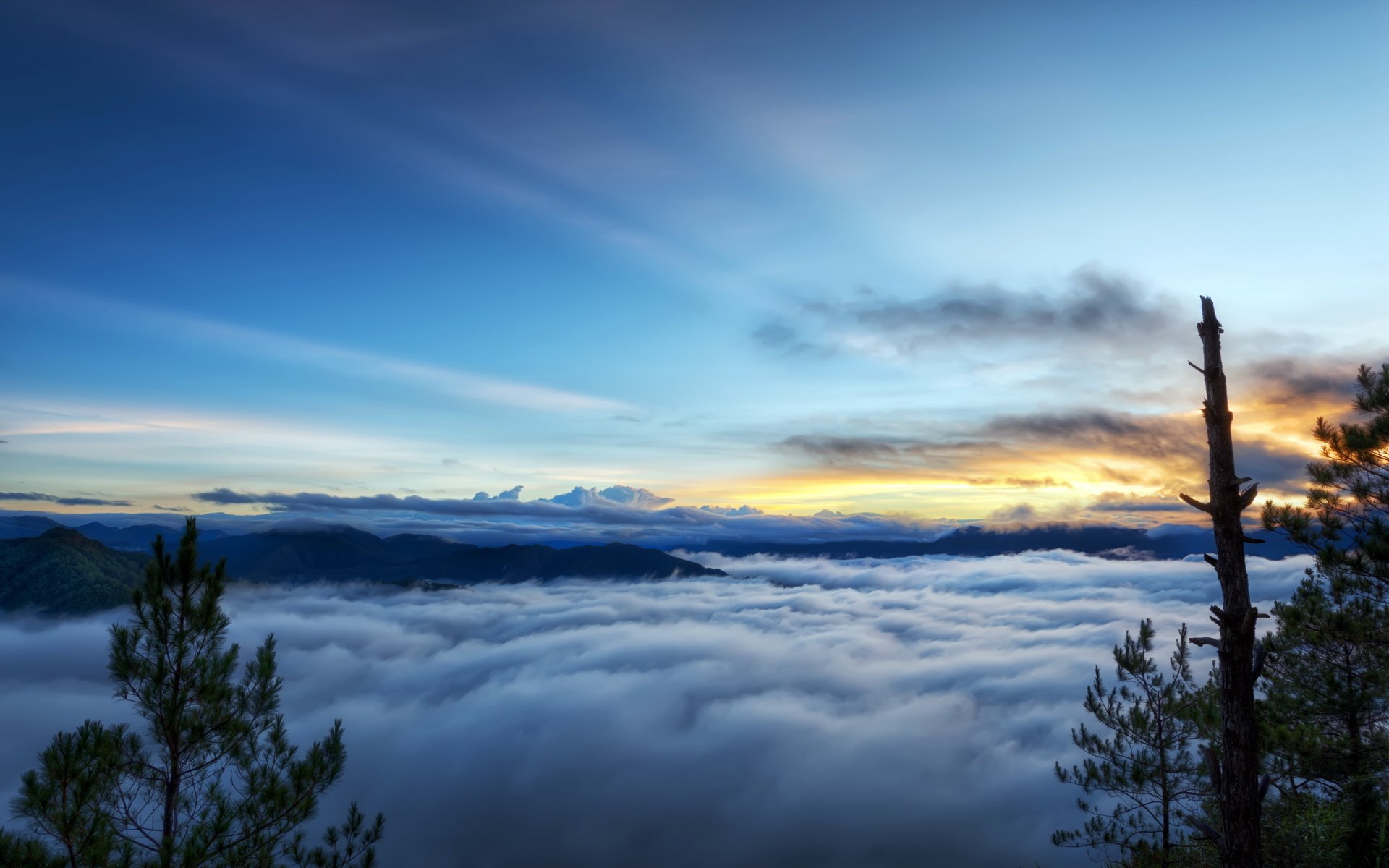 tramonto cielo paesaggio