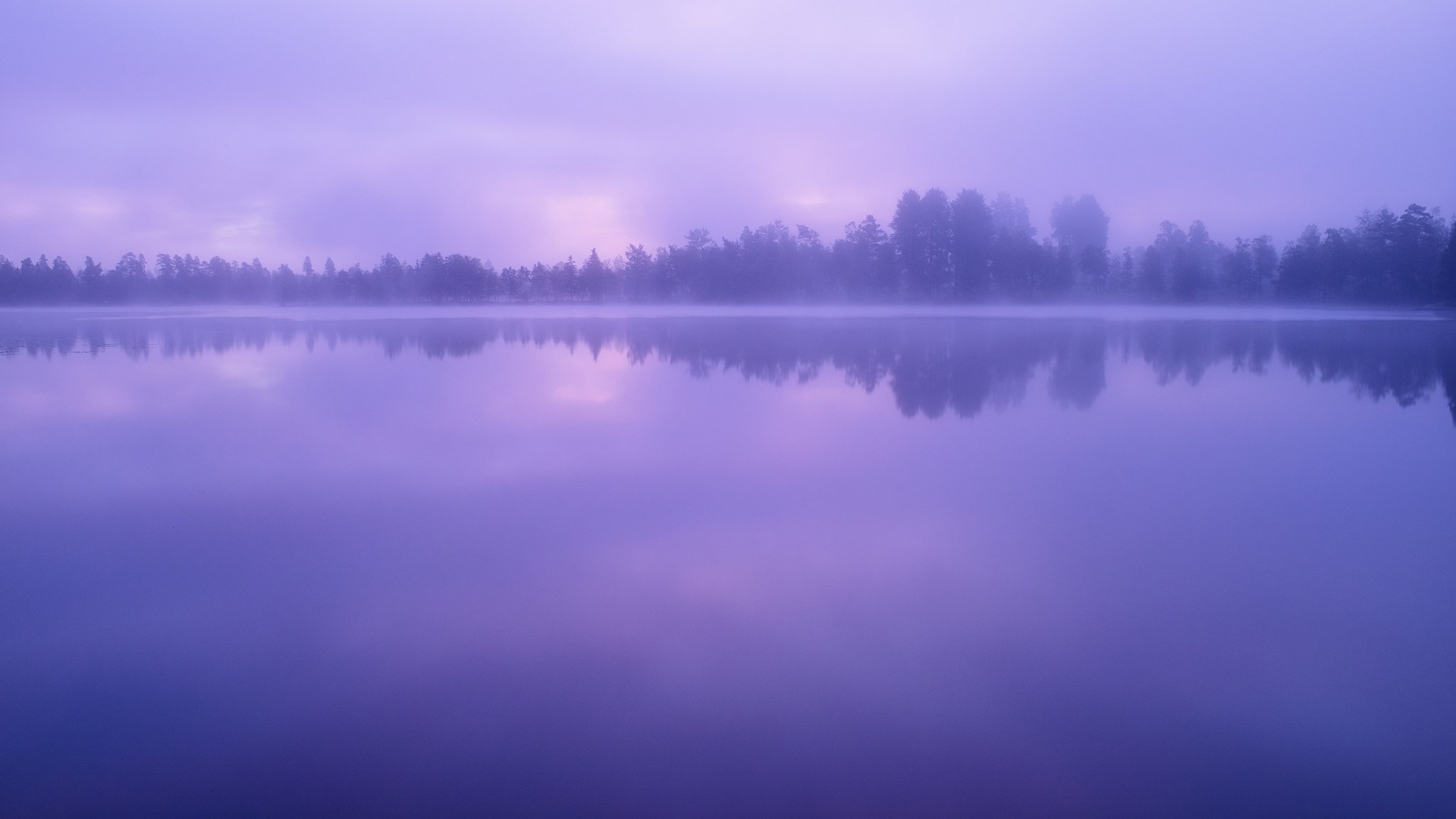 lac eau forêt arbres ciel nuages