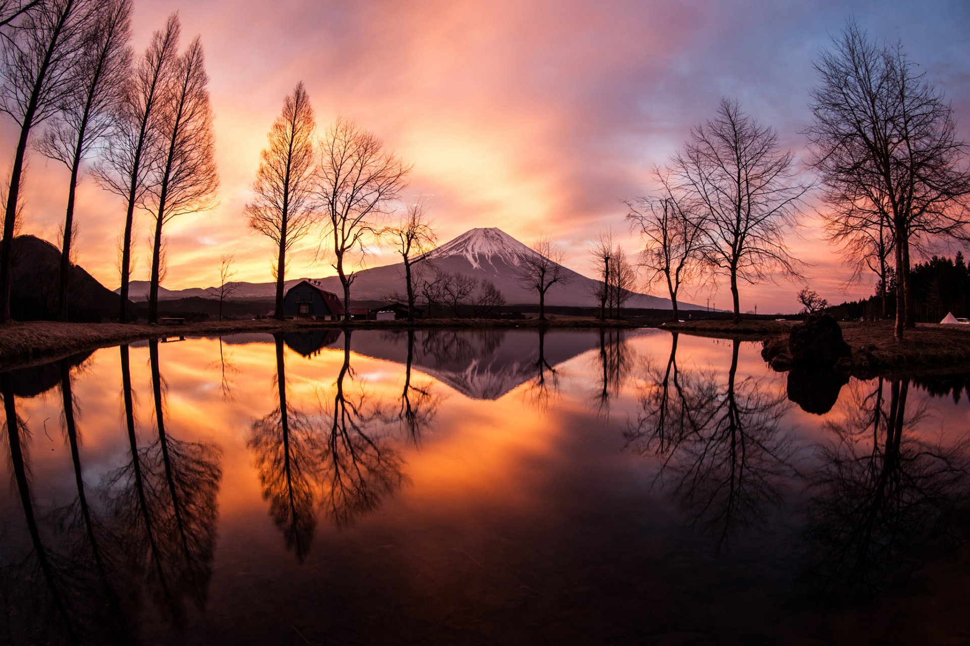 japón isla de honshu estratovolcán montaña fujiyama 山山 tarde primavera marzo