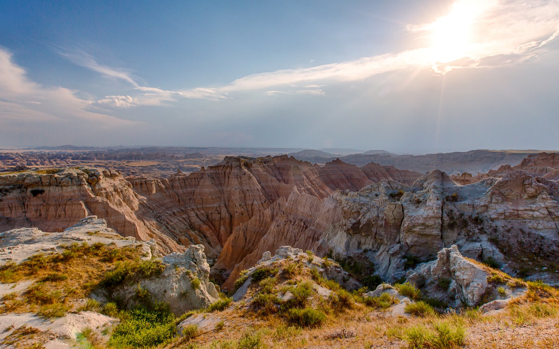 south dakota badlands canyon natura rocce