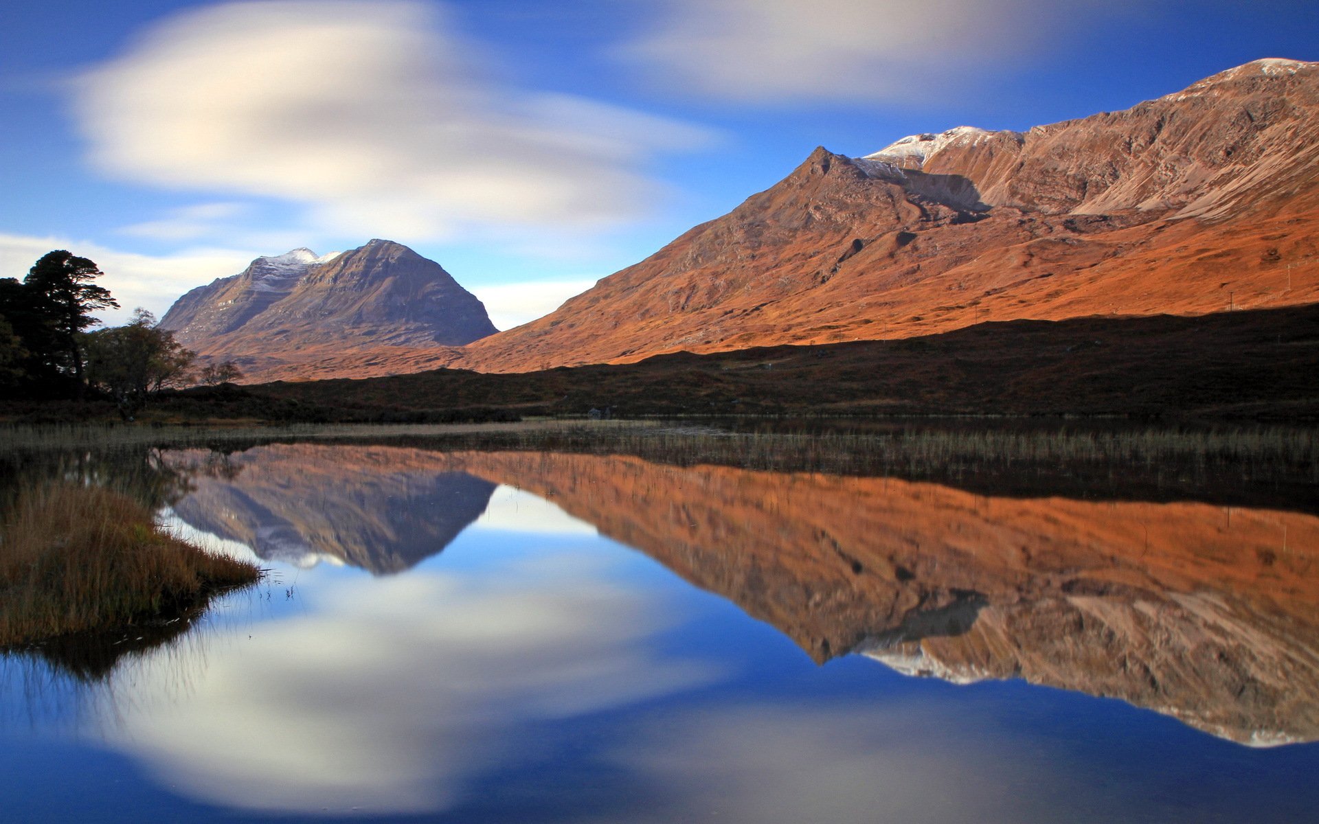 lago montañas paisaje