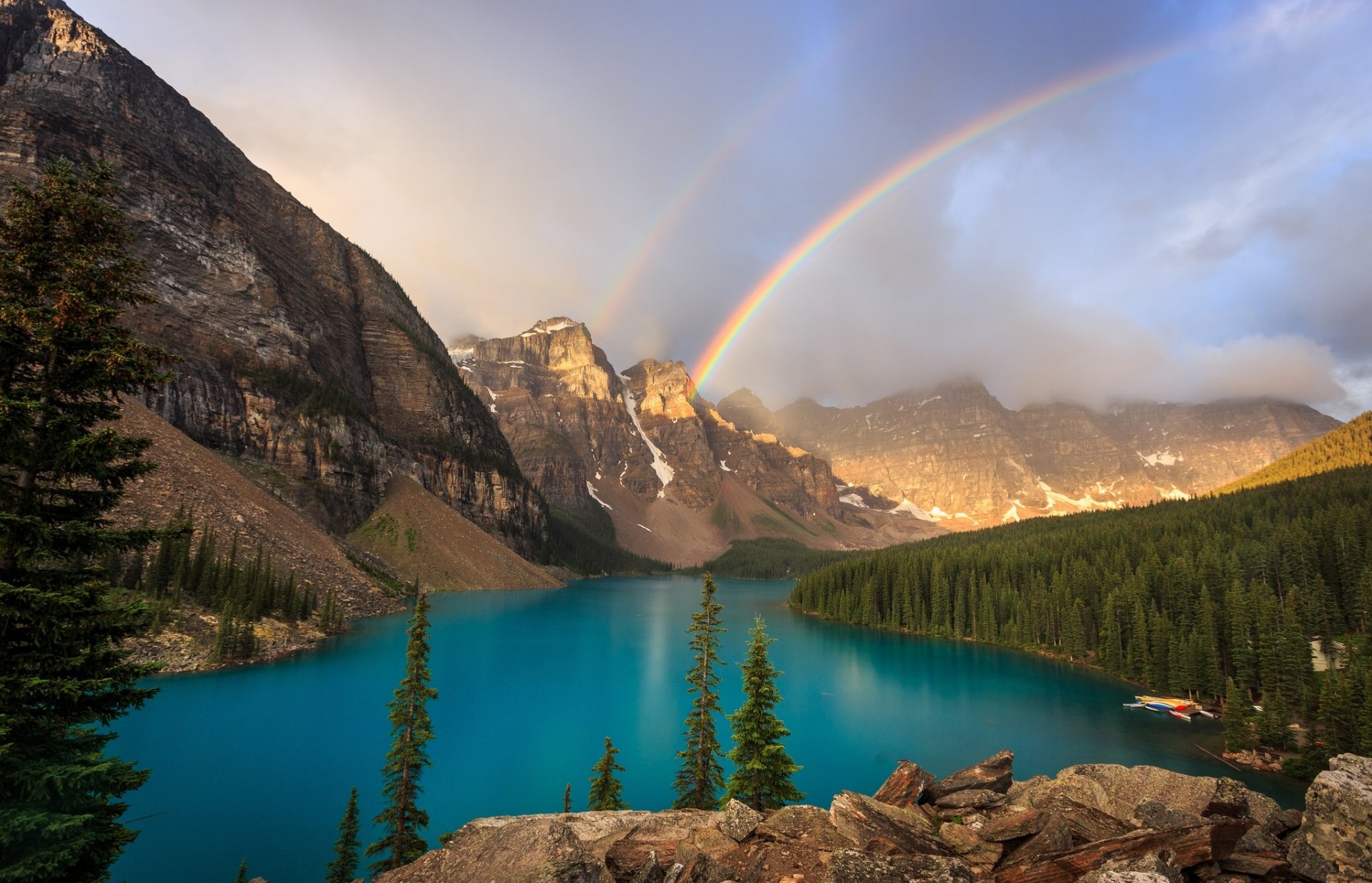 moraine valle de los diez picos parque nacional banff alberta canadá lago moraine banff lago montañas arco iris bosque