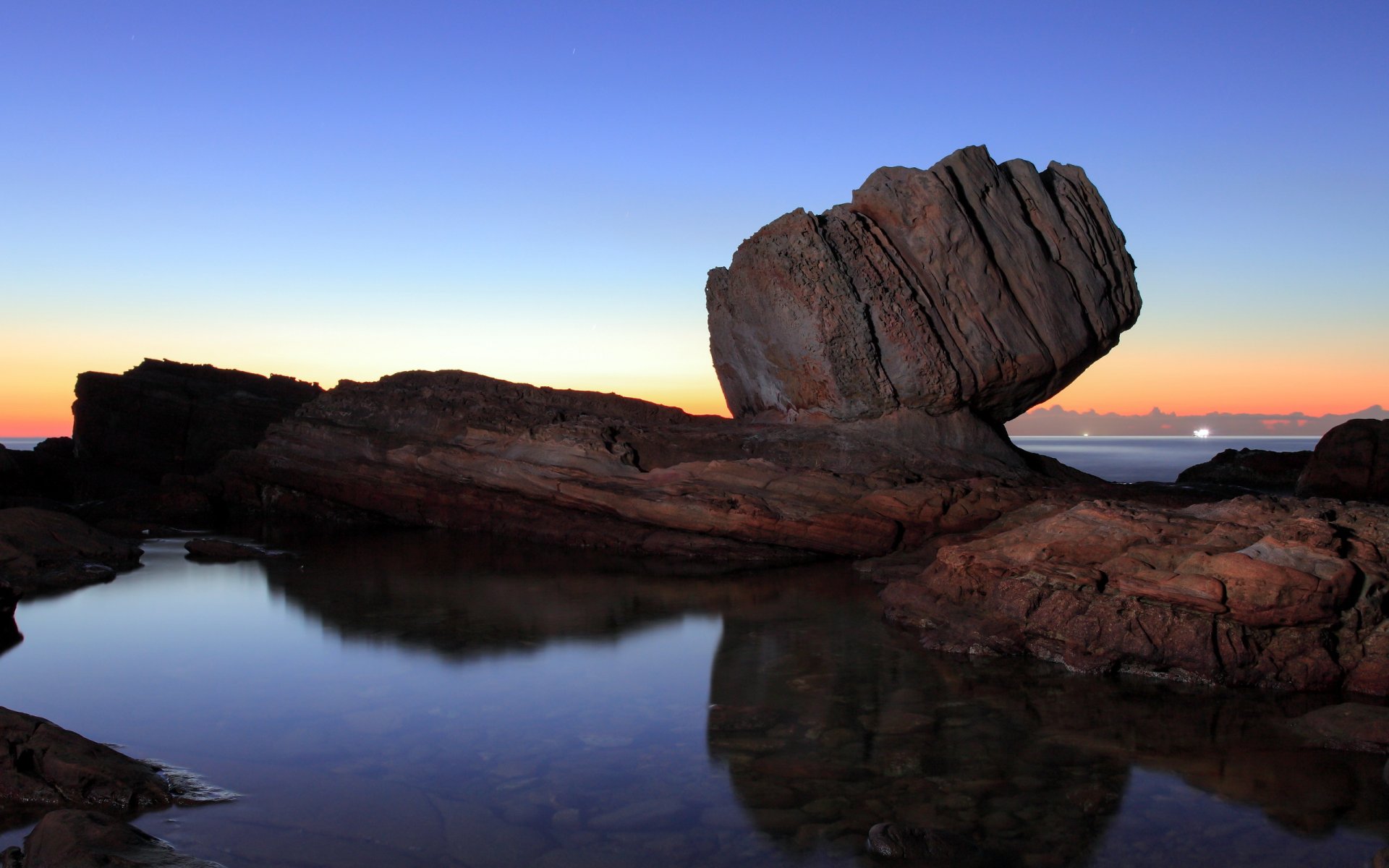 meer felsen landschaft sonnenuntergang