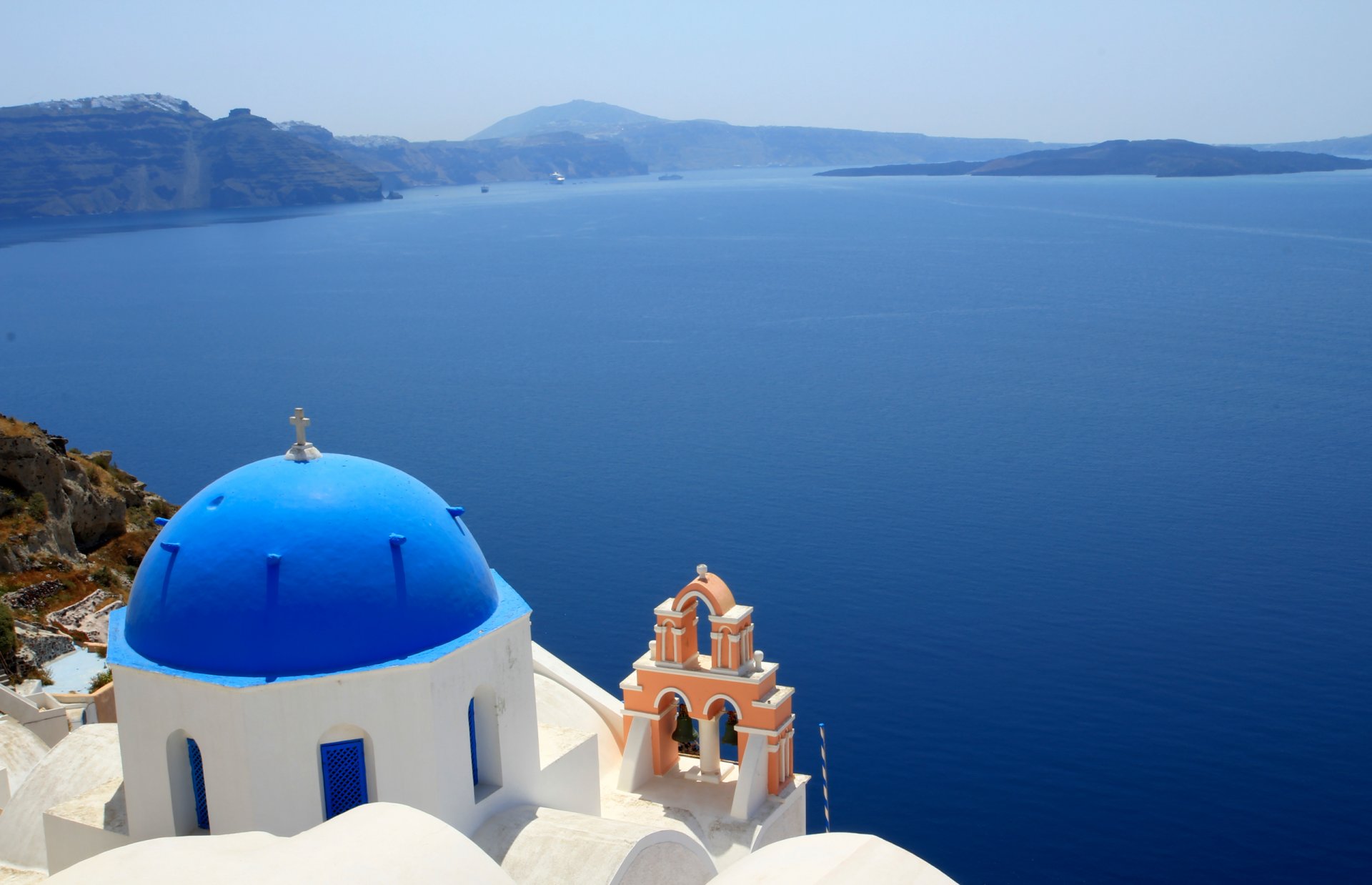 grèce ville d oia île mer église