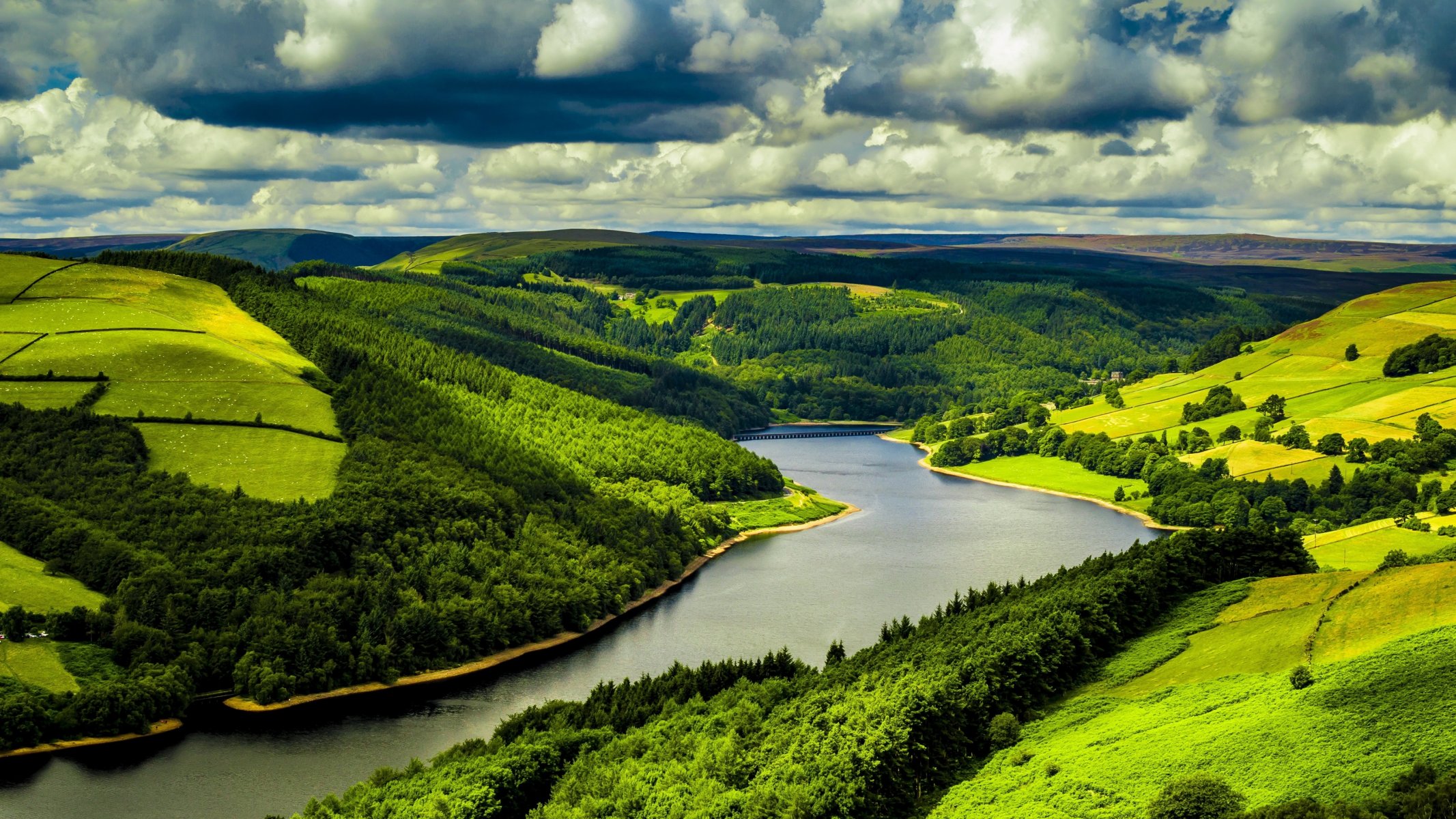 united kingdom river meadows tree sky cloud