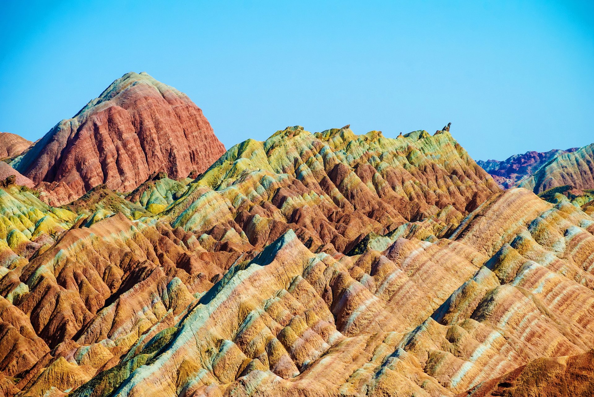 горы парк китай чжанъе danxia природа фото