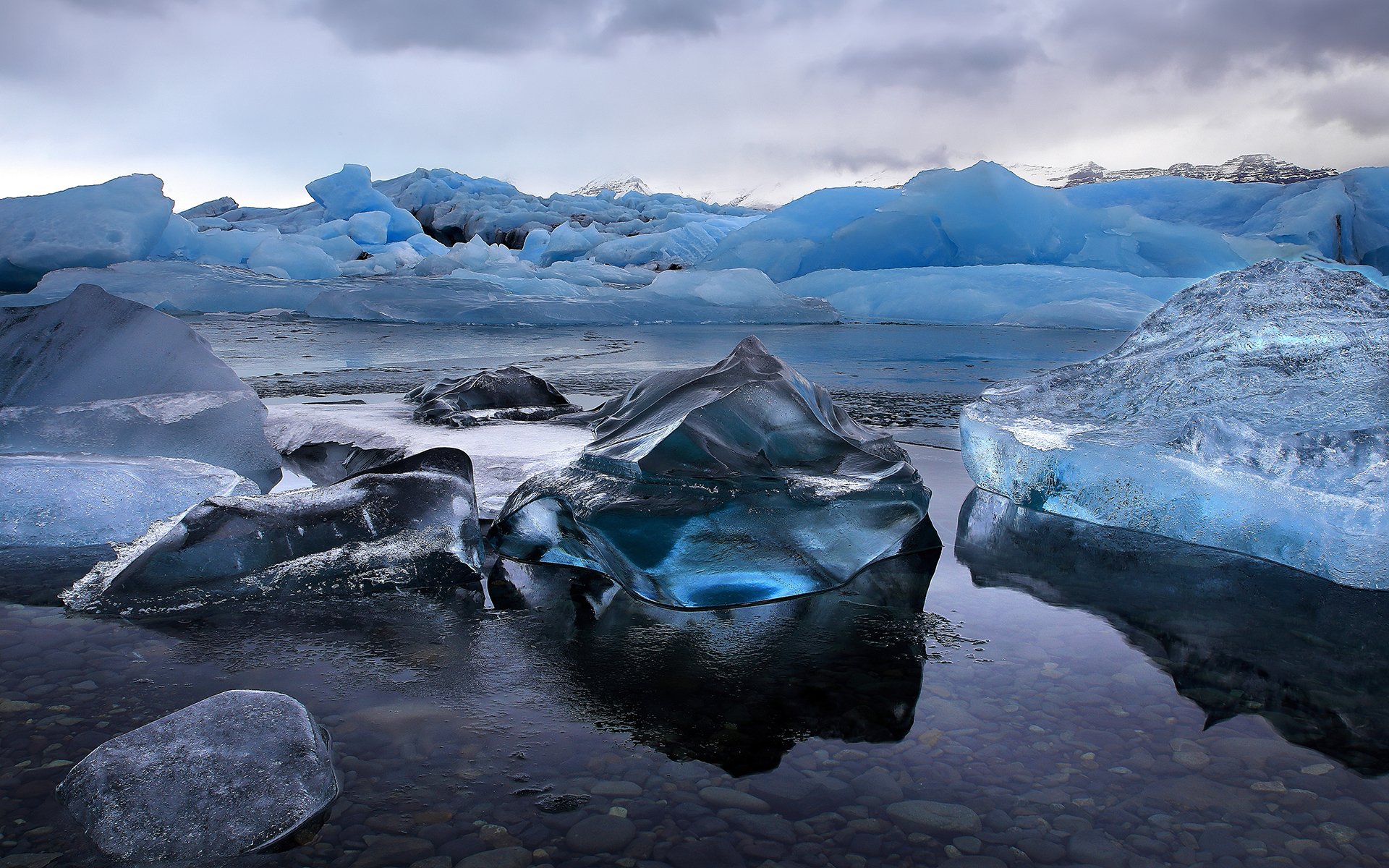 ice iceland jökulsárlón snow