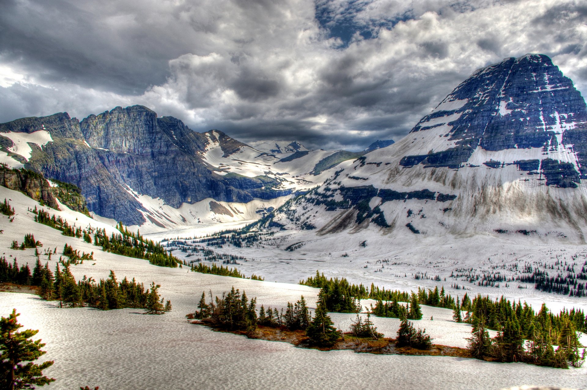 kanada park zima góry banff śnieg natura zdjęcia