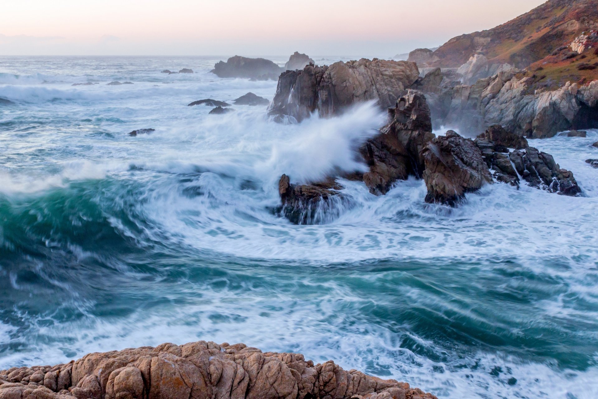 garrapata state park big sur california pacific ocean waves rock