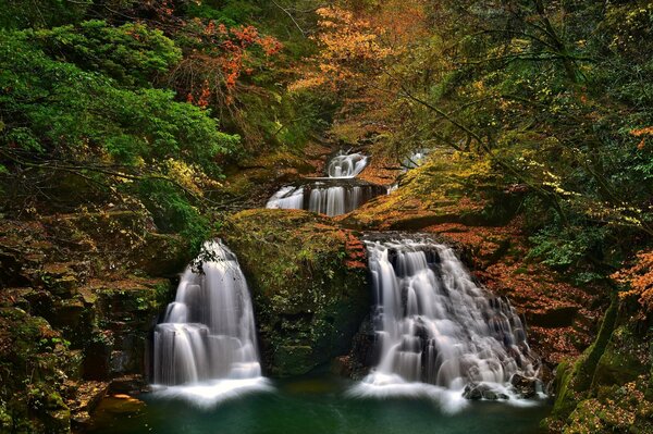 Akame shijuhachi - taki, a waterfall in Japan
