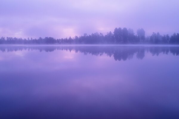 Everything is beautiful here, the lake, the forest, the clouds