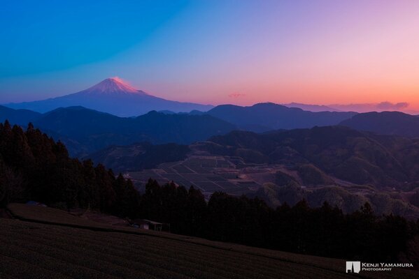 Bellissimo tramonto. Monte Fuji