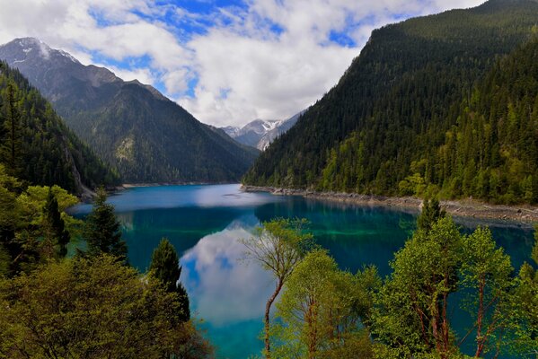 China. Langer See im Naturschutzgebiet